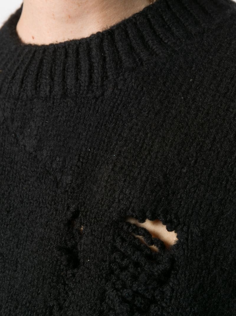 distressed effect jumper - 5