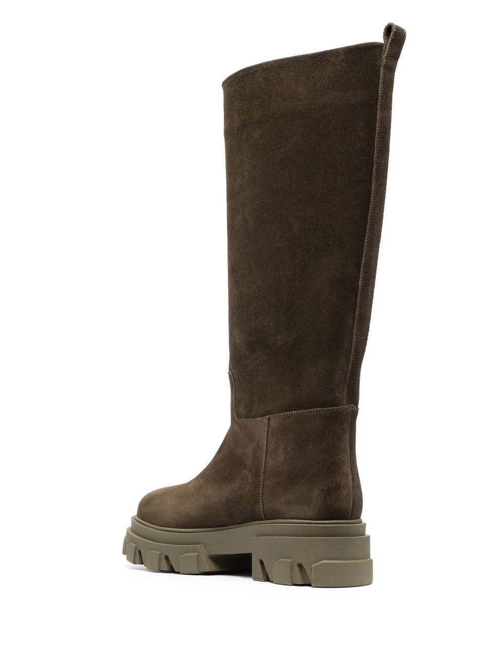 knee-length suede boots - 3