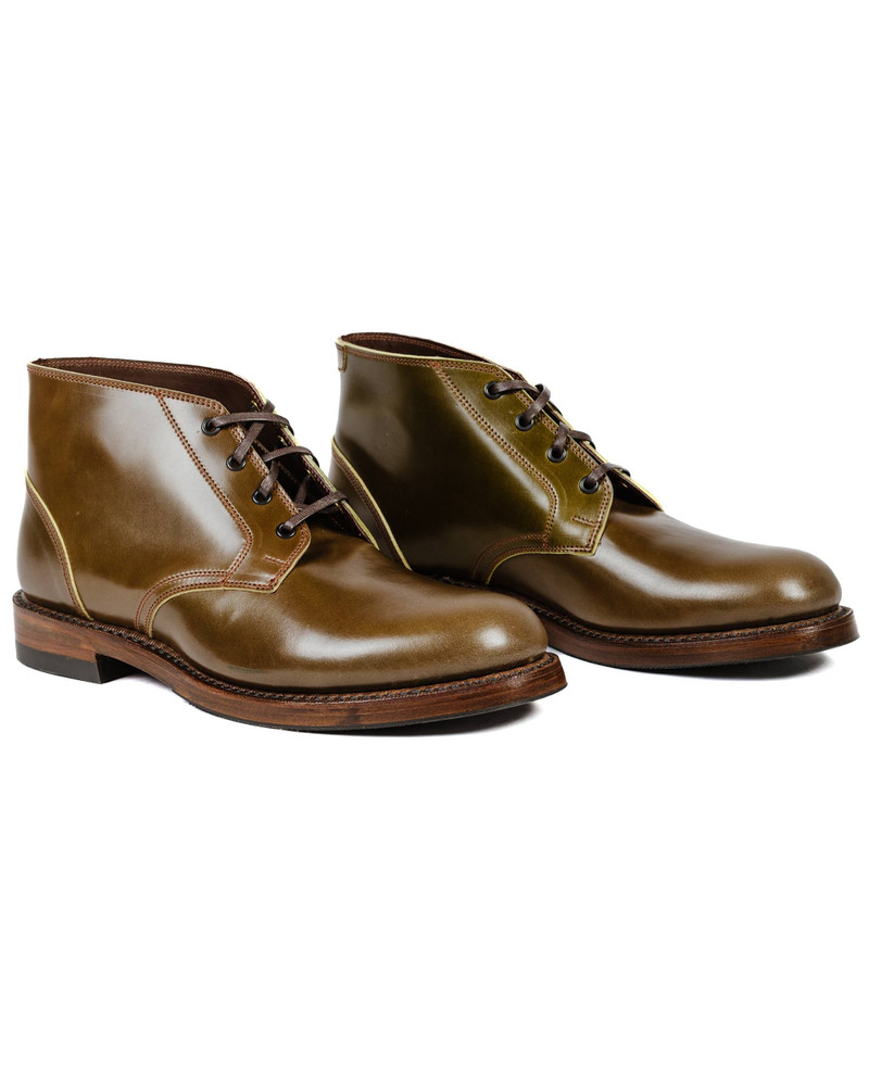 JOHN LOFGREN The Steadfast Chukka Boots Shinki Hikaku Shell Cordovan Olive outlook