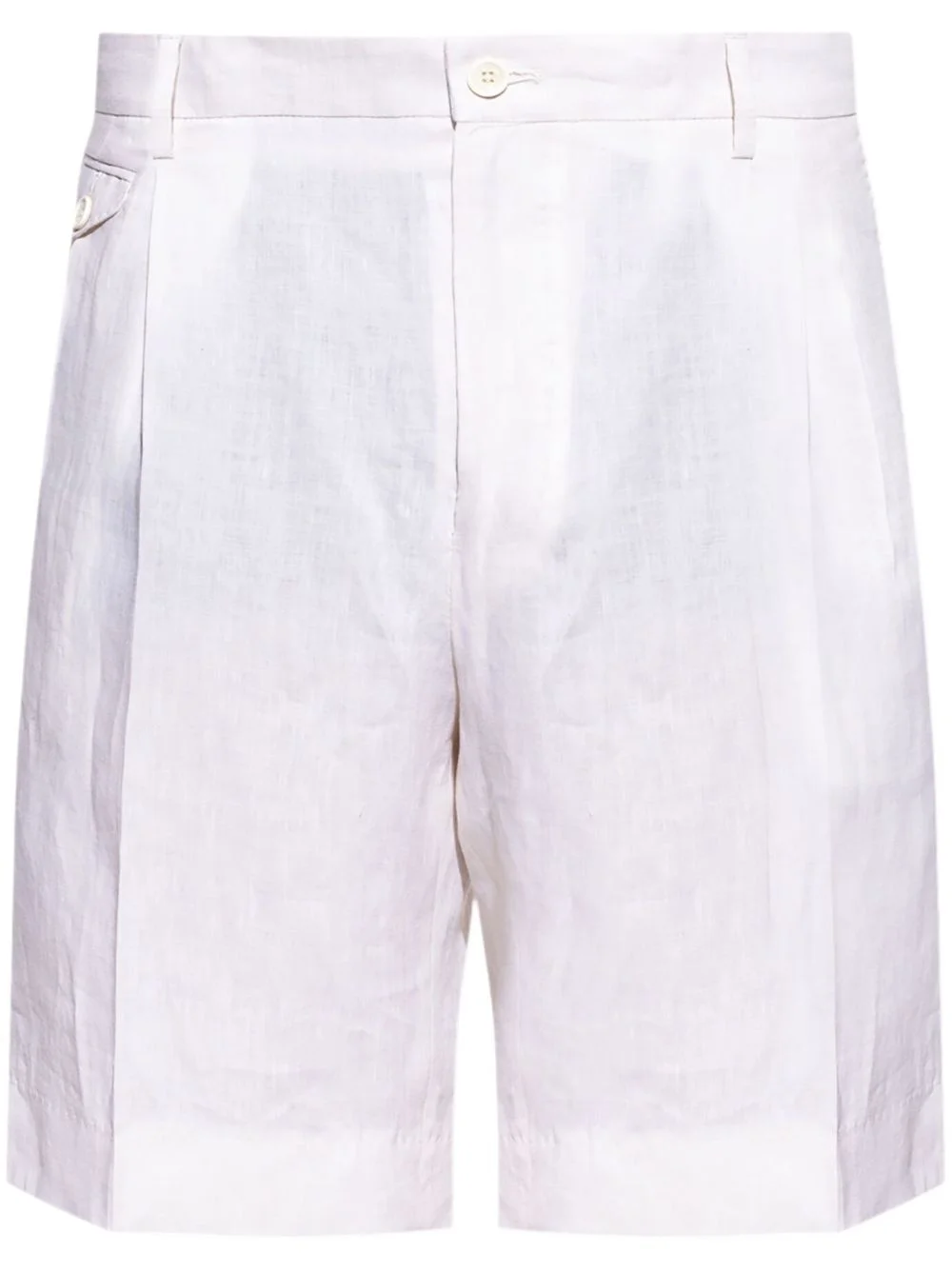 pleated-front shorts - 1