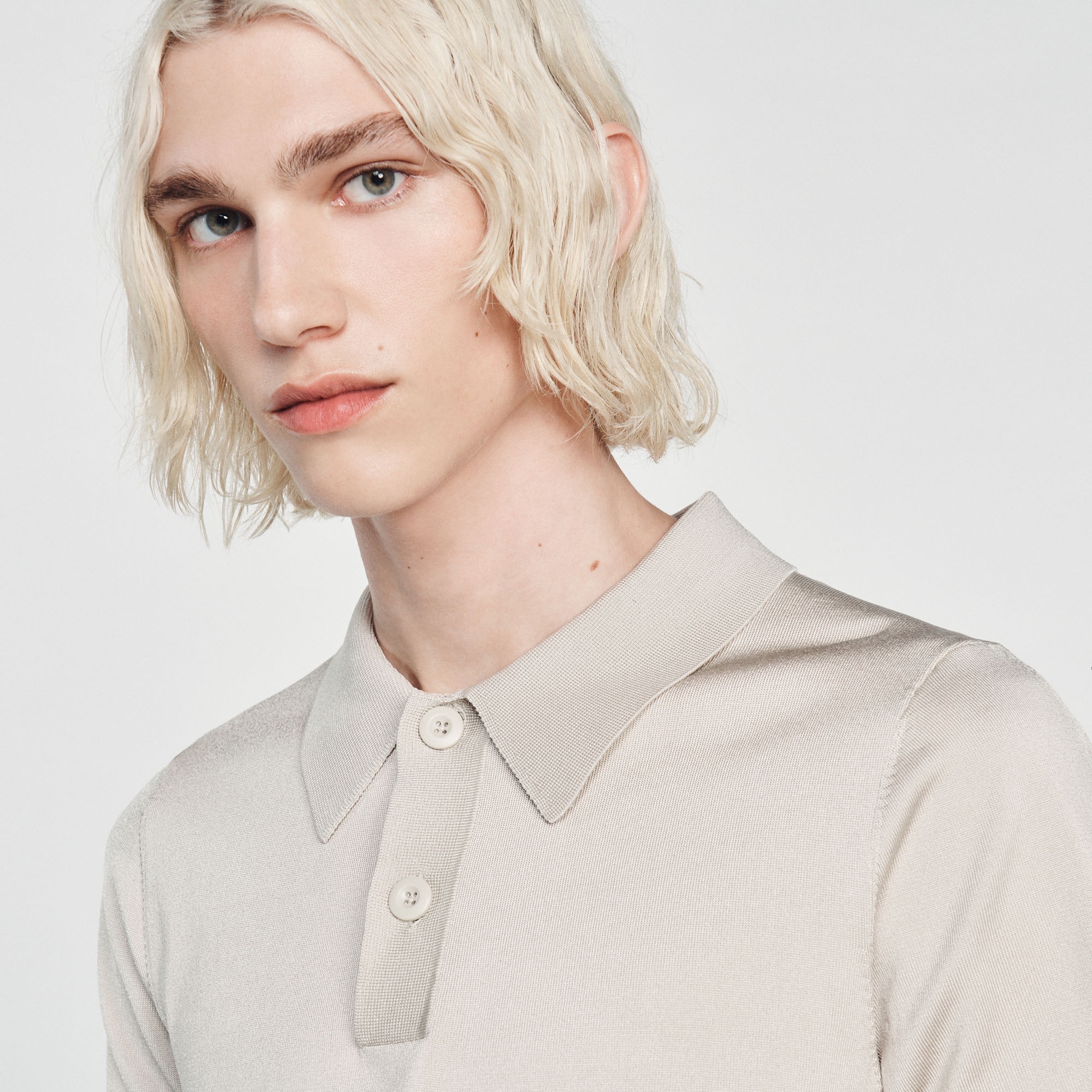 Short-sleeve knitted polo shirt - 4