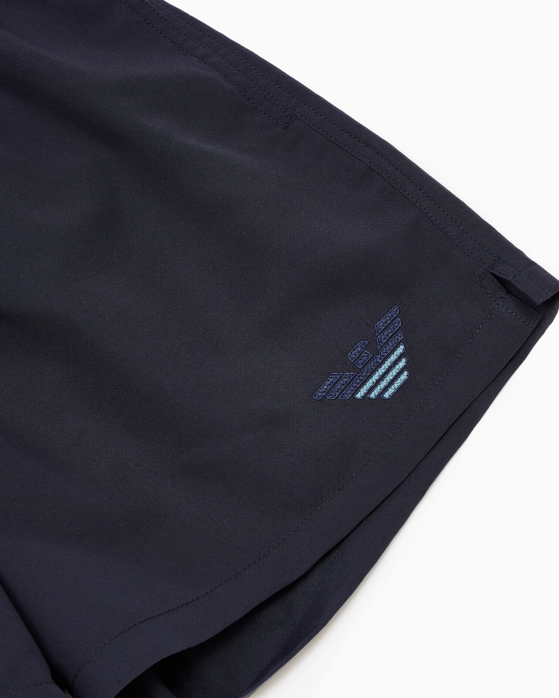 EMPORIO ARMANI SWIM SHORTS WITH TWO-TONE EAGLE EMBROIDERY outlook