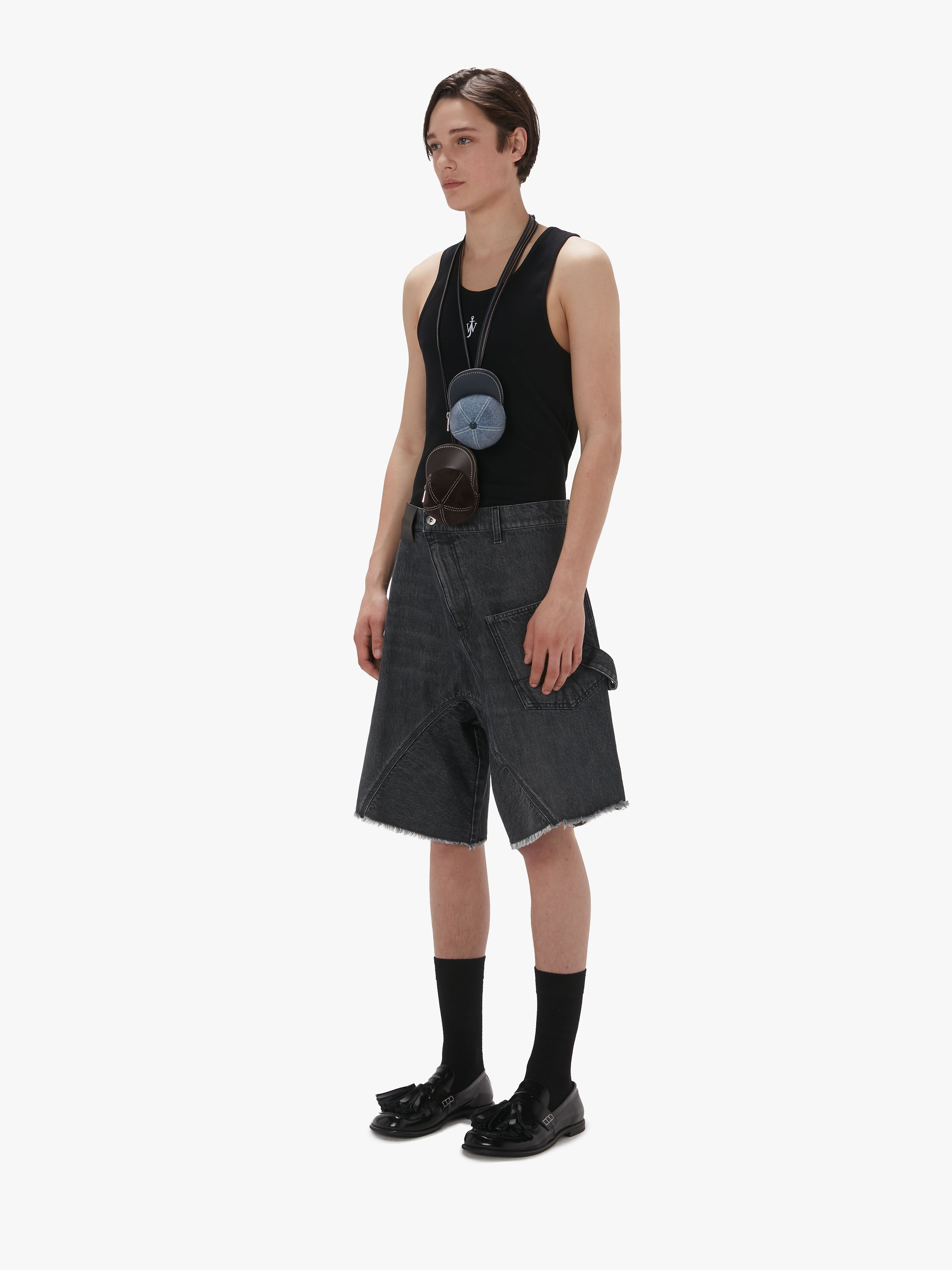 TWISTED WORKWEAR DENIM SHORTS - 4
