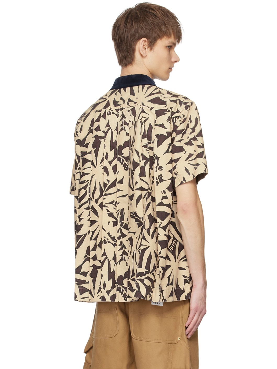 Brown & Beige Leaf Shirt - 3