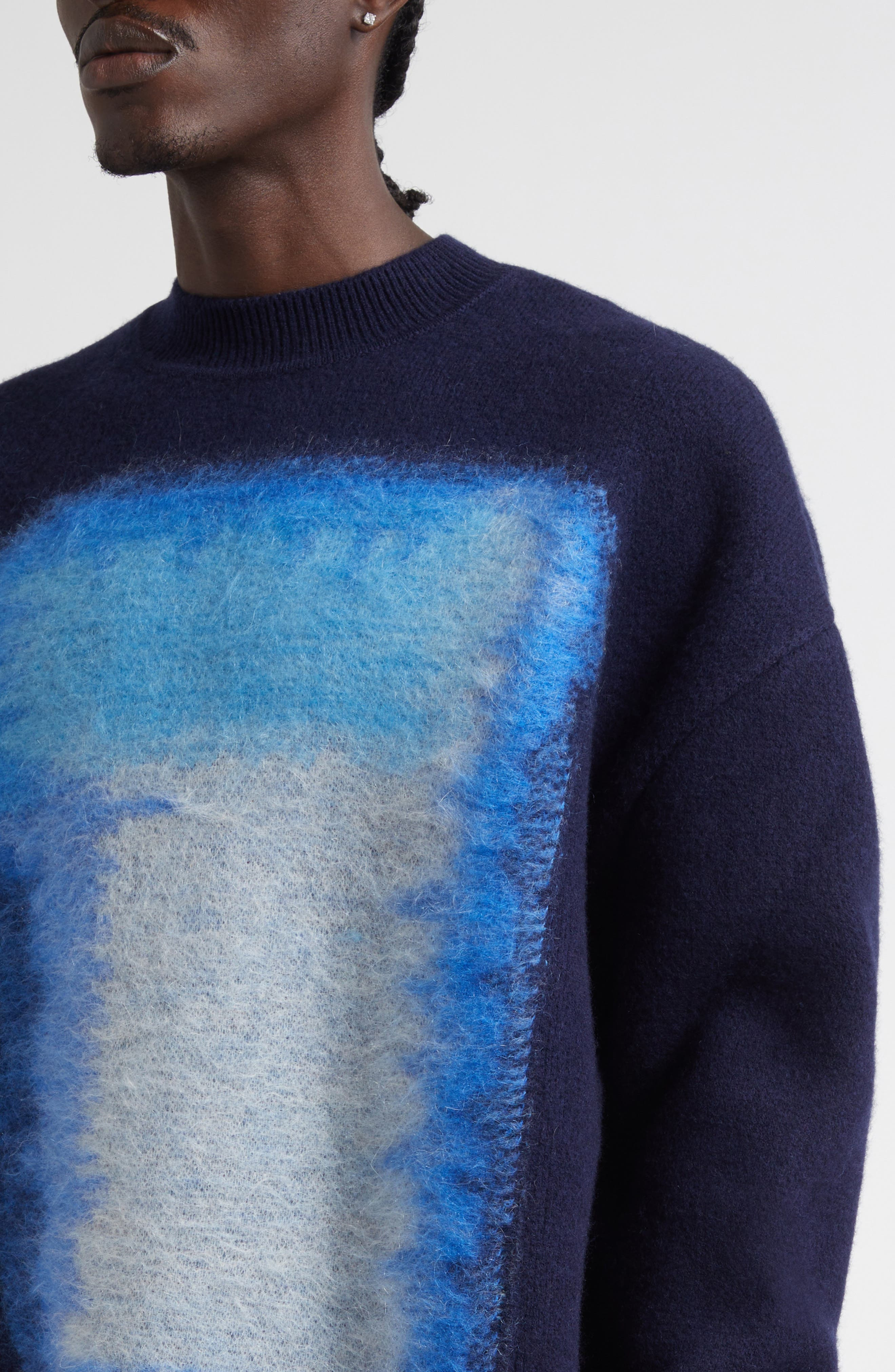 Givenchy Afternoon Light Jacquard Wool Sweater in Navy/Blue at Nordstrom - 4