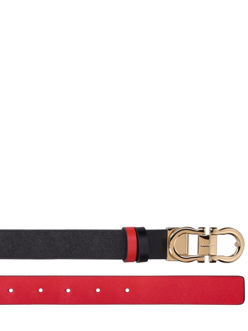 2.5cm Reversible leather belt - 2