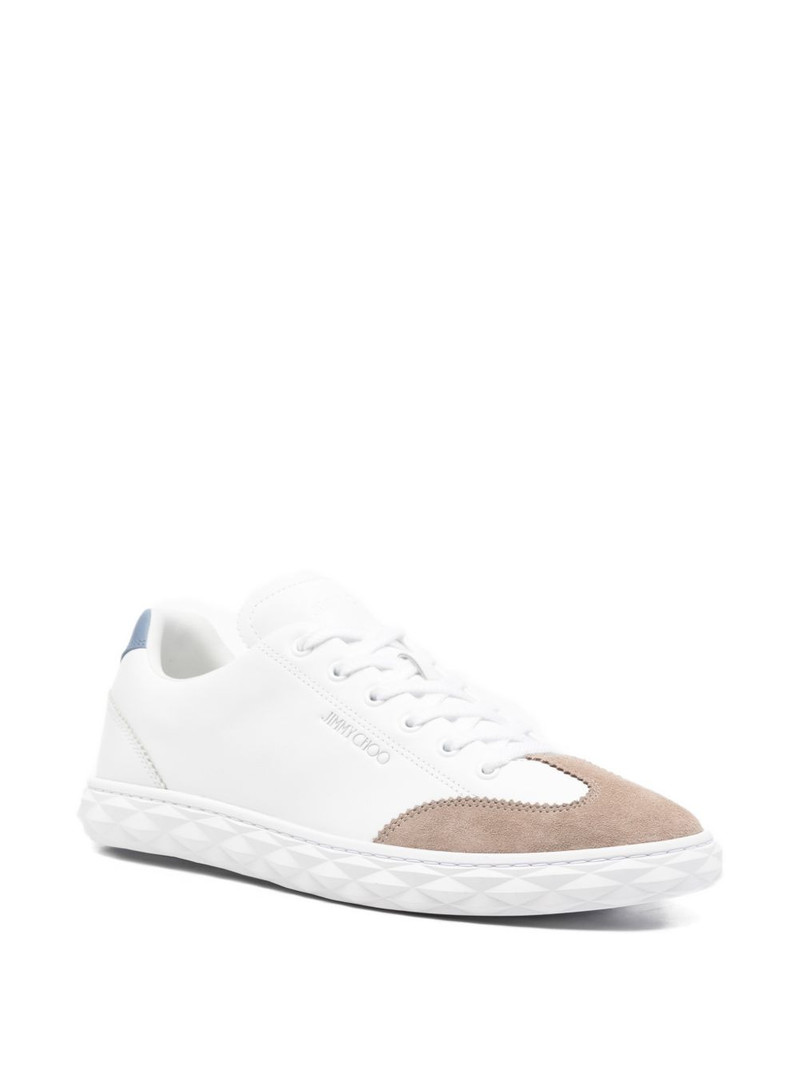 JIMMY CHOO Diamond Flex suede-panel sneakers outlook