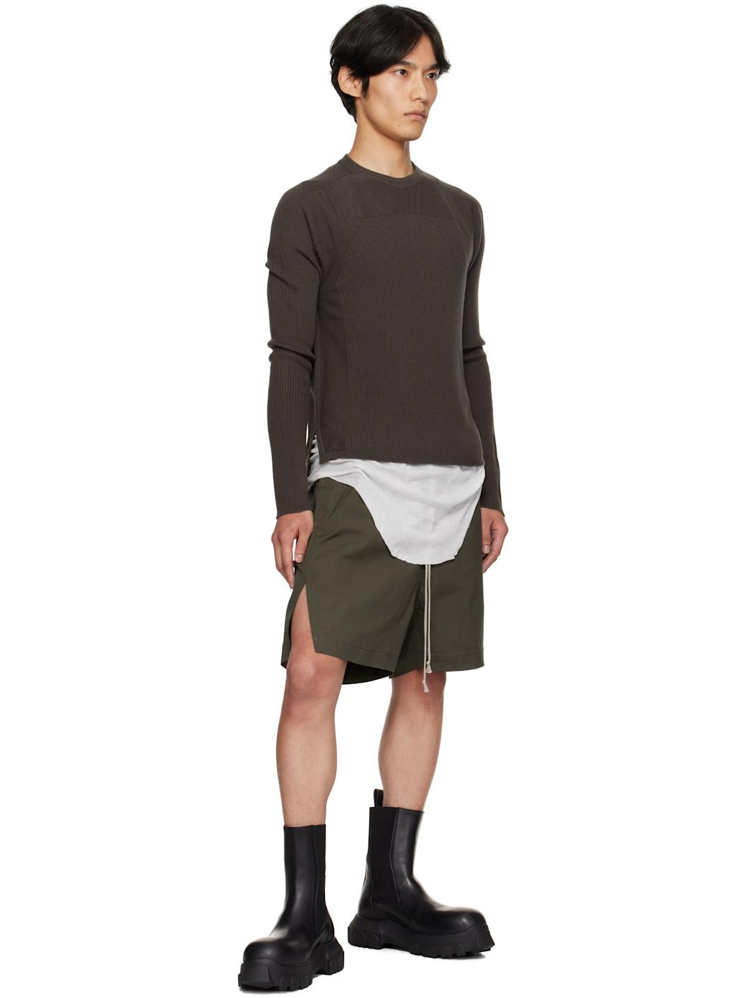 Gray Concordians Ribbed Geo Sweater - 4