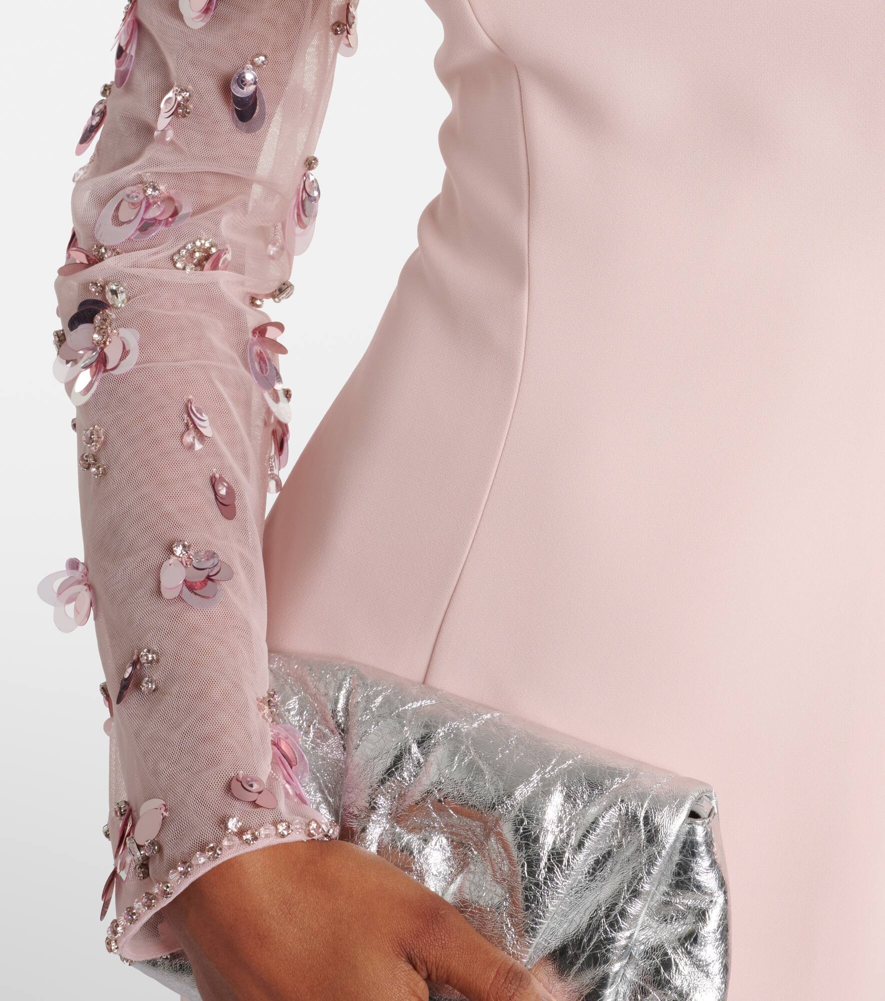 Embellished crêpe gown - 4
