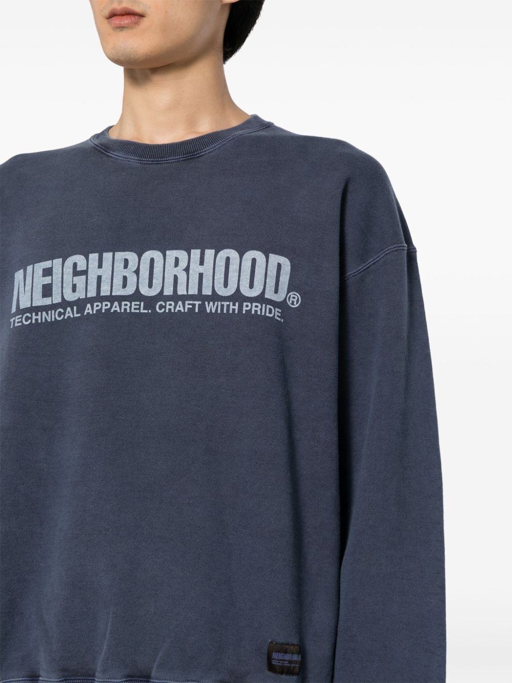 logo-print cotton sweatshirt - 5