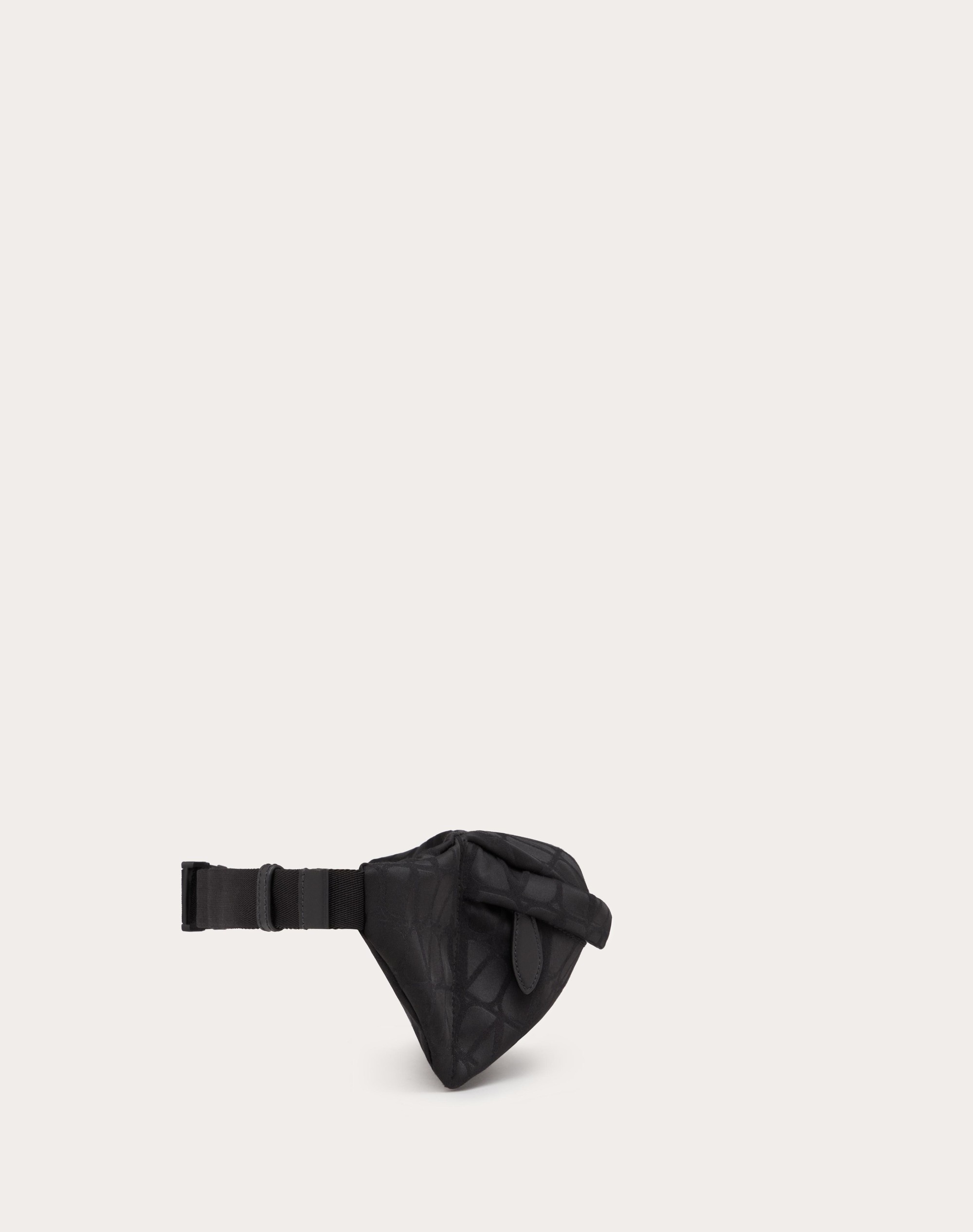 BLACK ICONOGRAPHE NYLON BELT BAG - 5