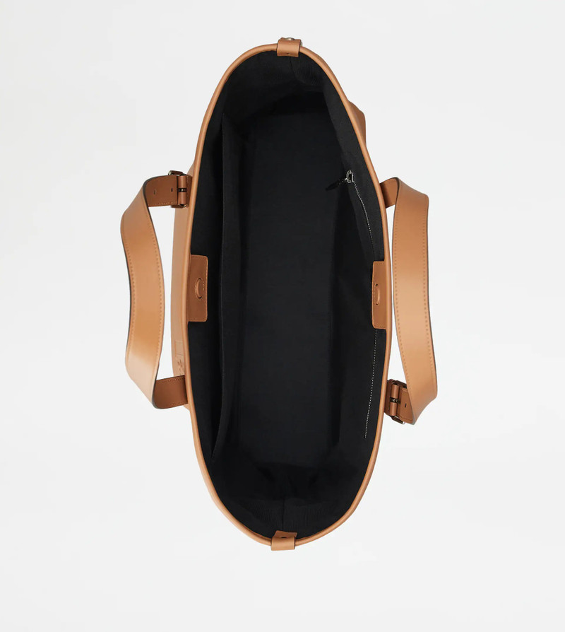 TOD'S SHOPPING BAG IN LEATHER MEDIUM - BROWN 4