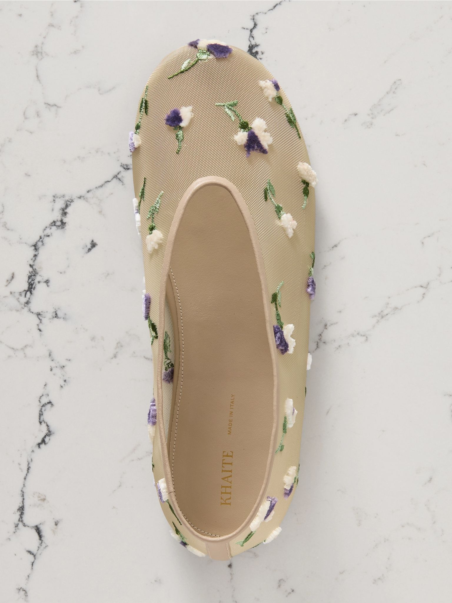 Marcy embroidered mesh ballet flats Neutral - 5
