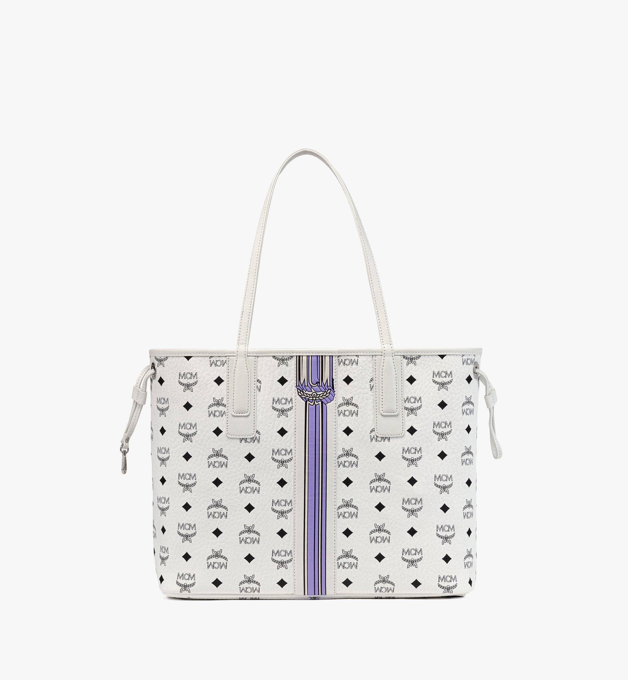 Small Reversible Liz Shopper in Visetos White