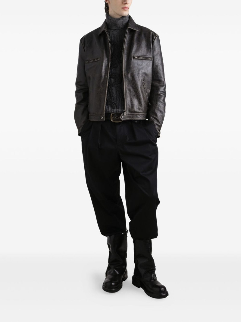 Dolce & Gabbana zip-fastening leather jacket outlook