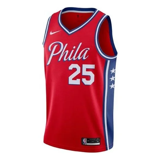 Nike Philadelphia 76ers Ben Simmons Swingman Jersey For Men Red AT9812-658 - 1