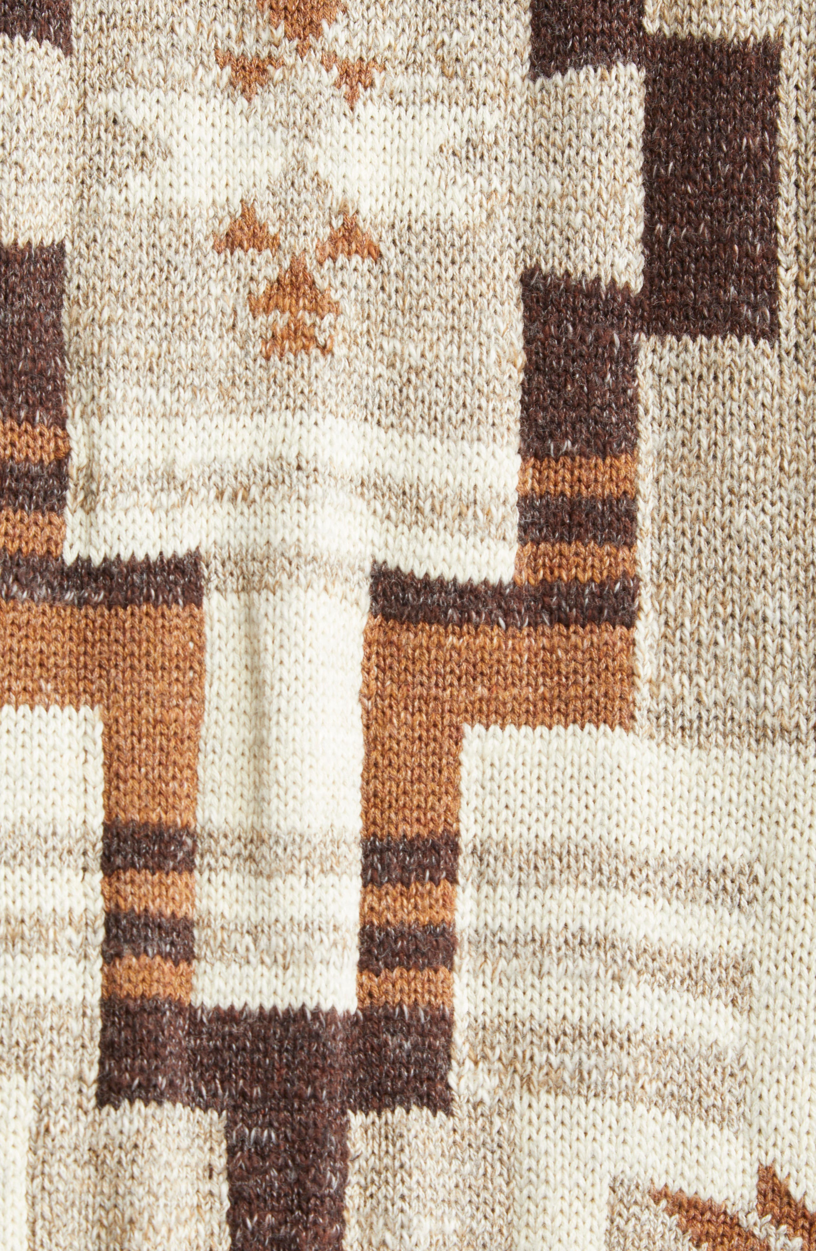 L'AGENCE Jair Geo Pattern Fringe Cardigan in Natural Multi at Nordstrom - 7