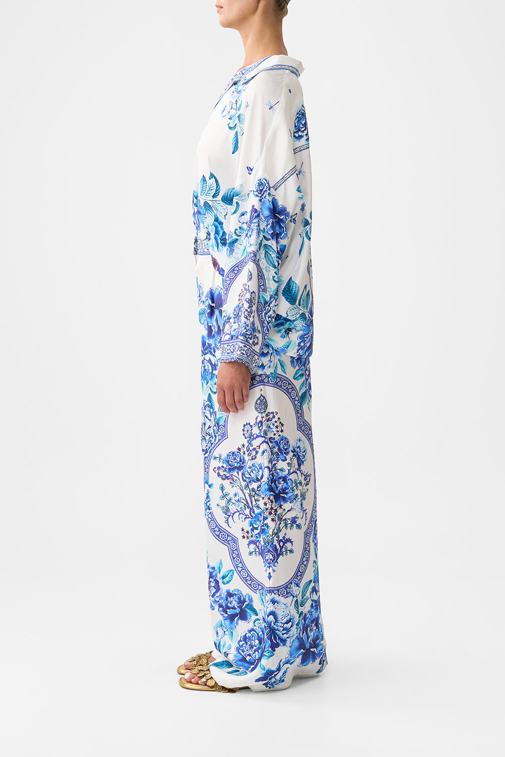 WIDE LEG WAISTED PANT - 4