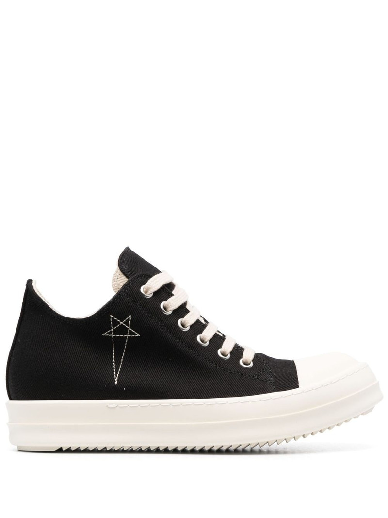 embroidered-logo low-top sneakers 1