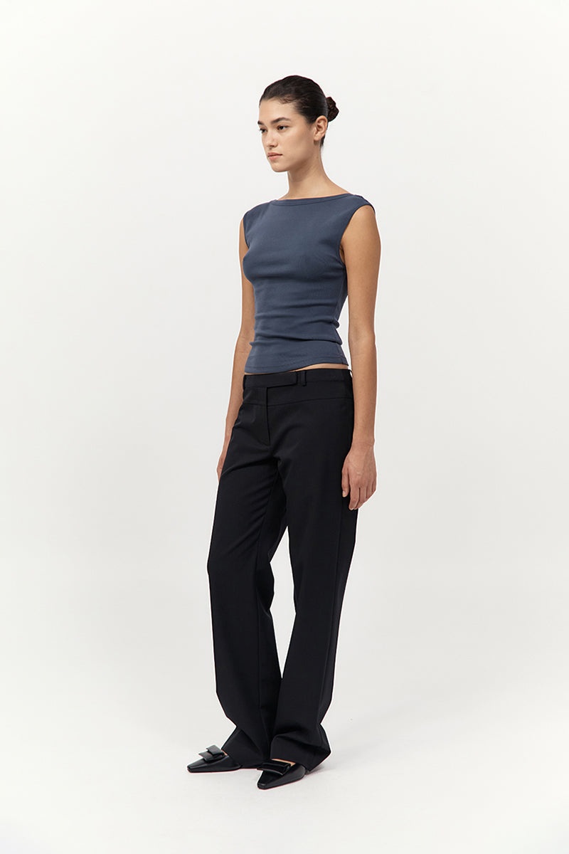 90s Splice Panelled Pants - Black / Black - 3