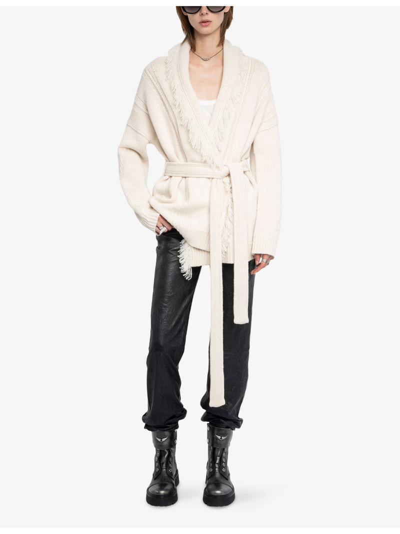 Zadig & Voltaire Alpa Belted-Waist Wool And Cashmere-Blend Coat outlook