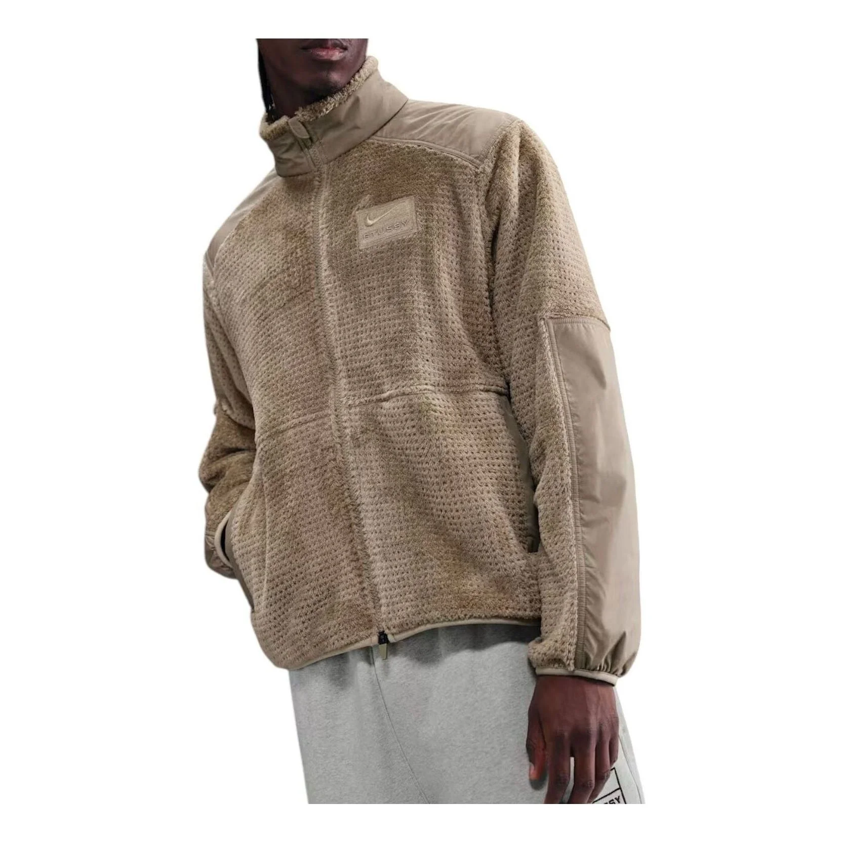Nike x Stussy High-Loft Full-Zip Jacket 'Khaki' HQ8524-223 - 1