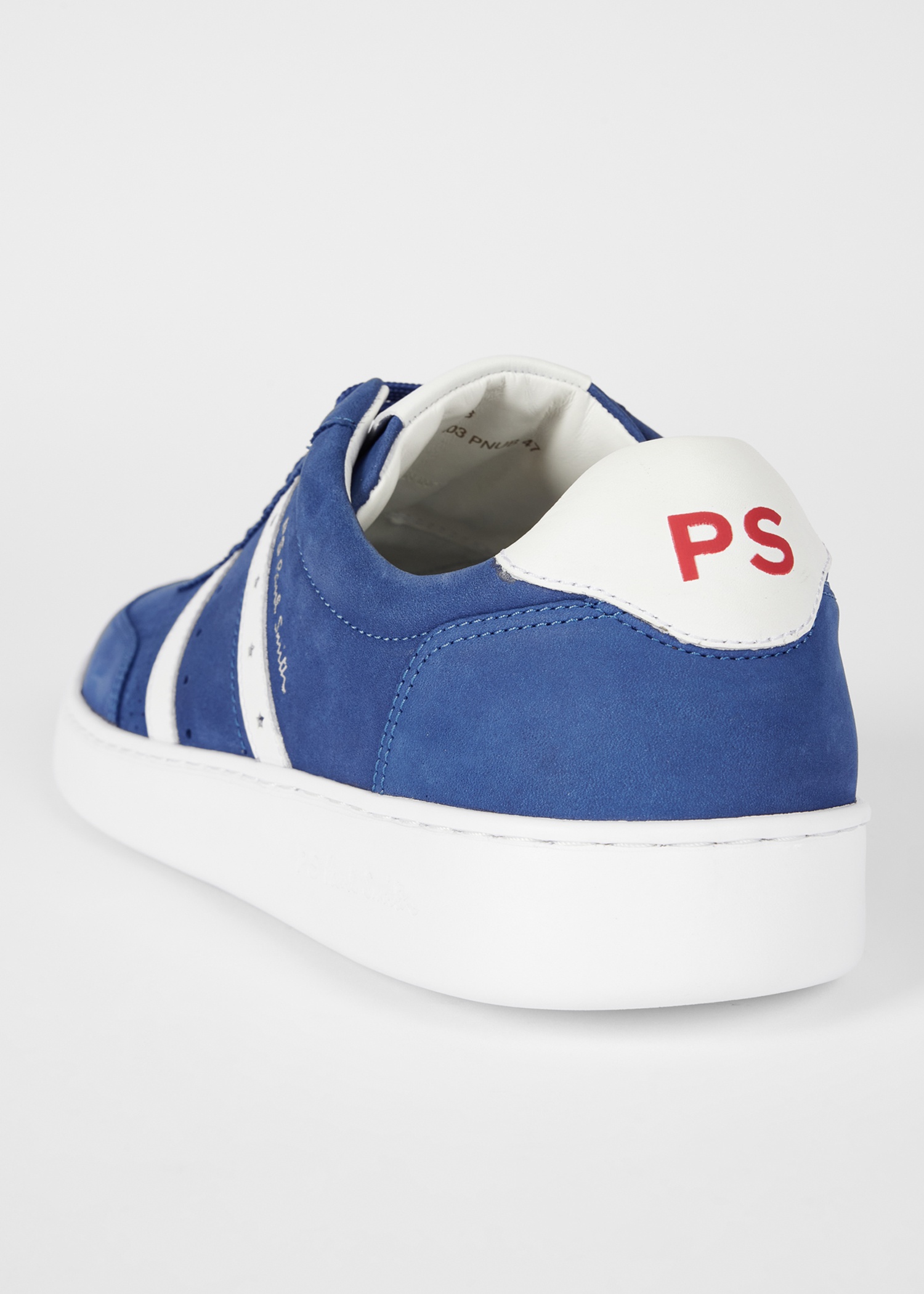 Cobalt Blue Leather 'Birch' Trainers - 3