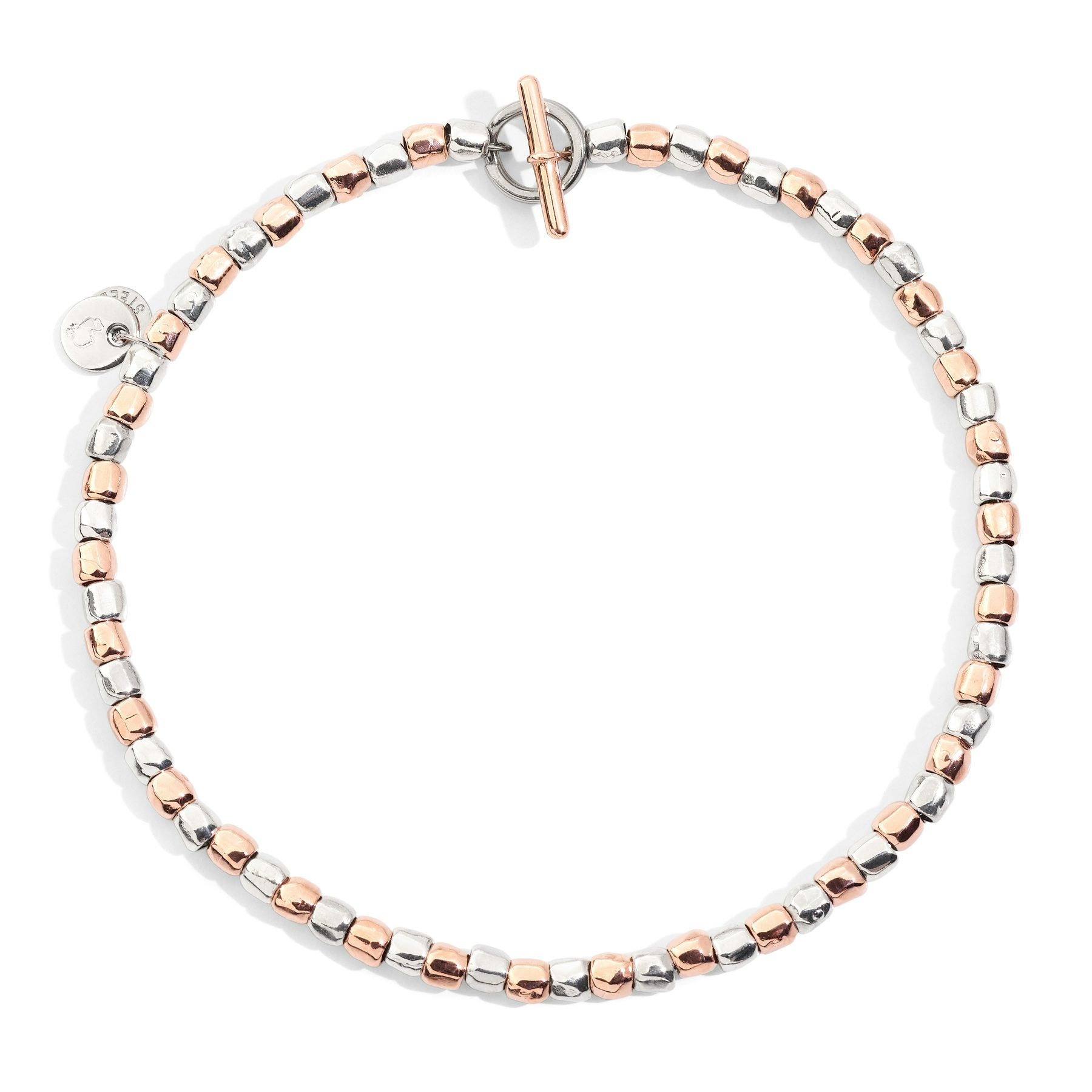 SILVER & ROSE GOLD MINI GRANELLI BRACELET - 1