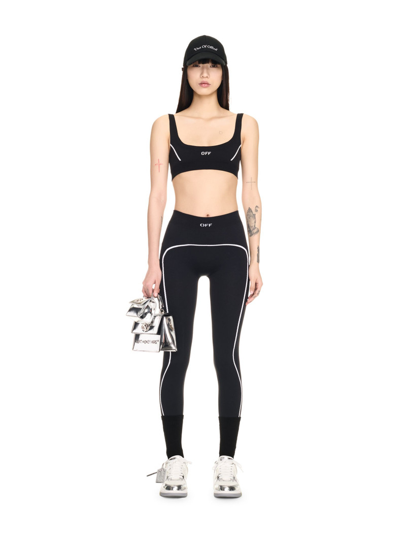 Off-White Black Stamp Seamless Leggings outlook