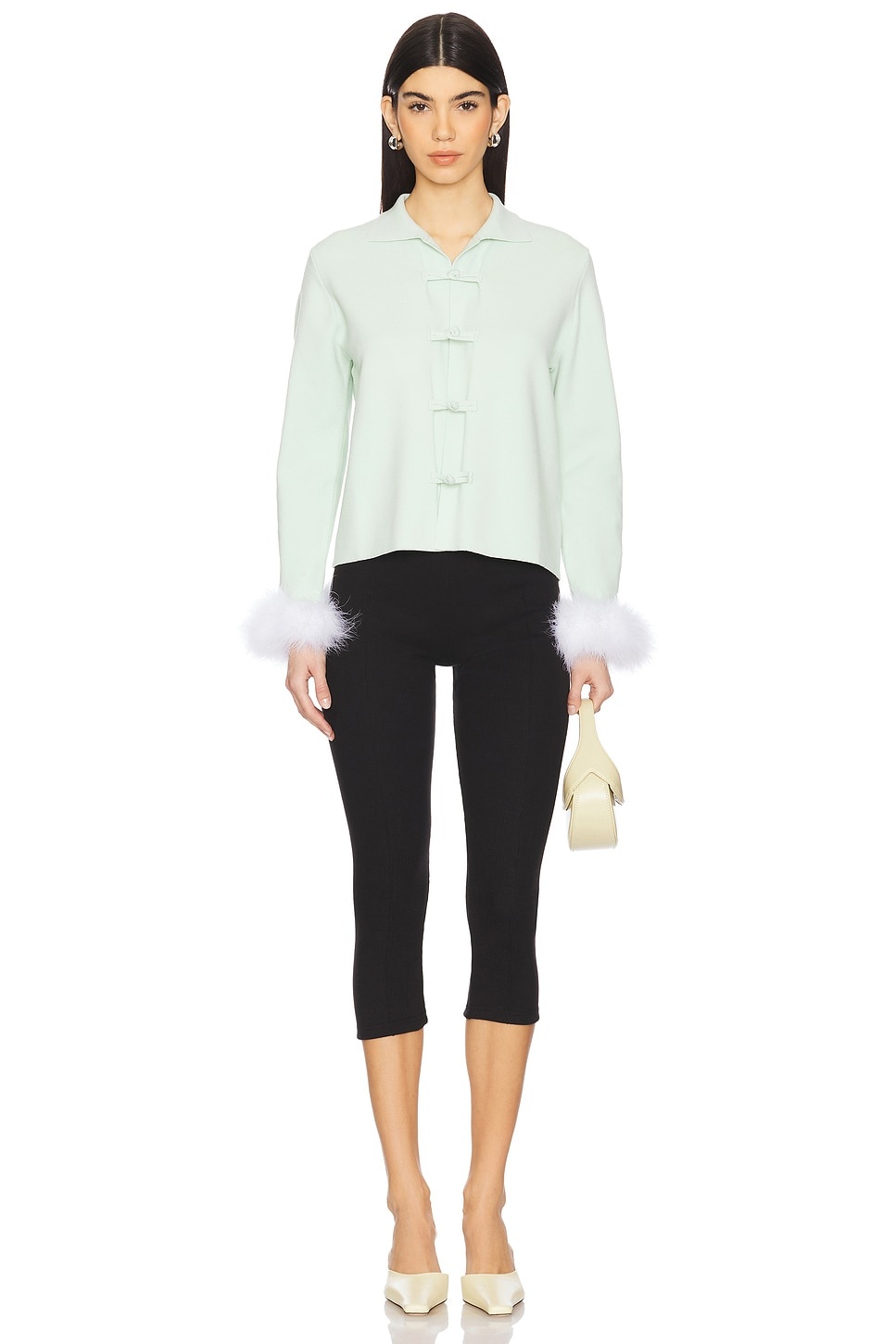 Crane Knitted Cardigan With Detachable Feathers - 4