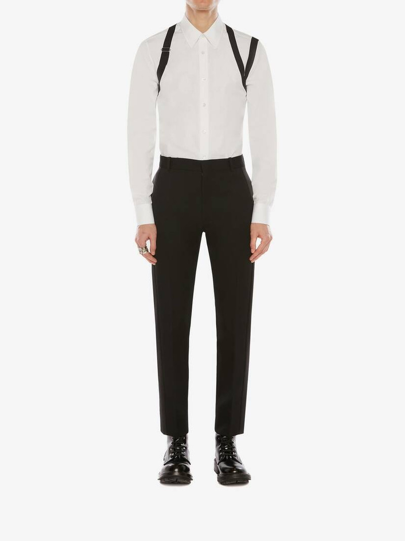 Alexander McQueen Cage Harness Shirt in White outlook