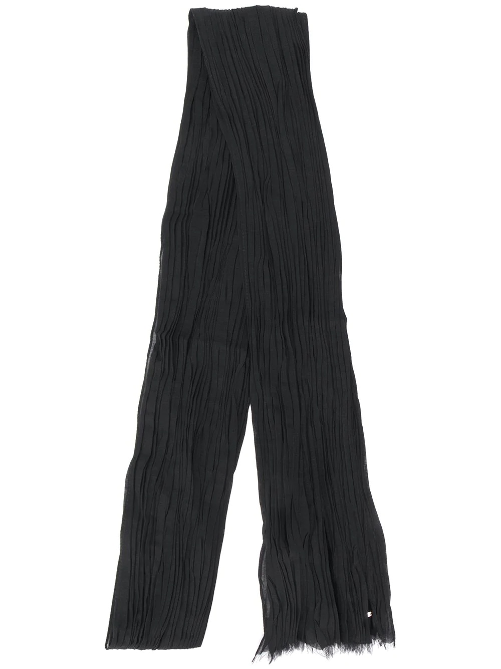 pleated skinny scarf - 1