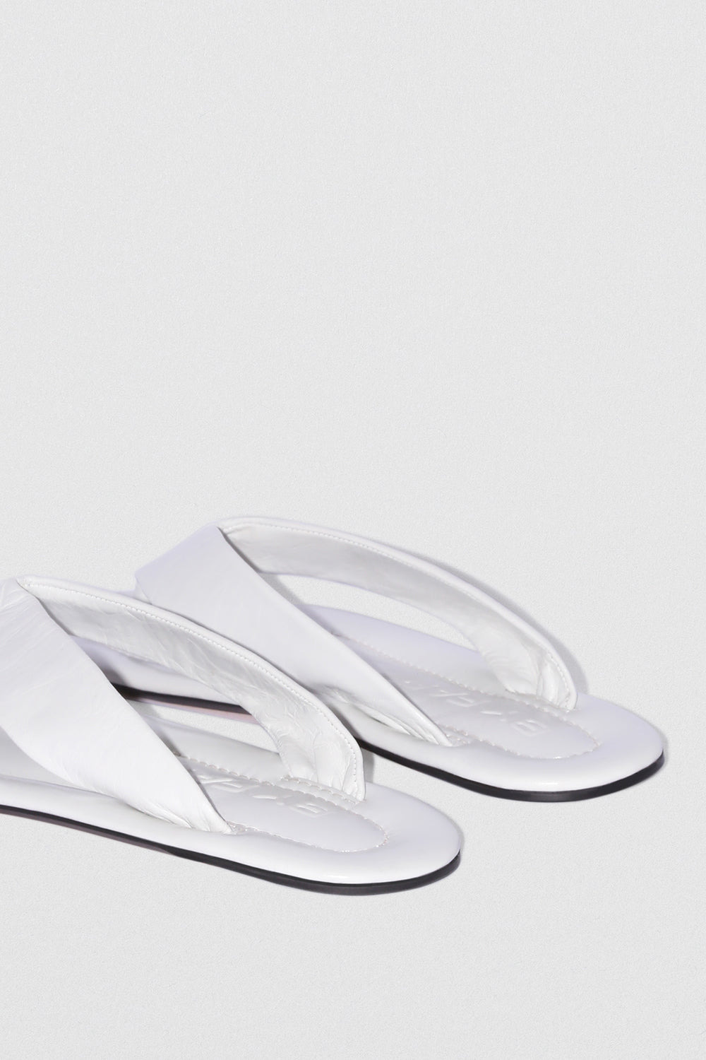 Dasha Burrata Creased Calf Leather Flip-Flop Sandal - 4