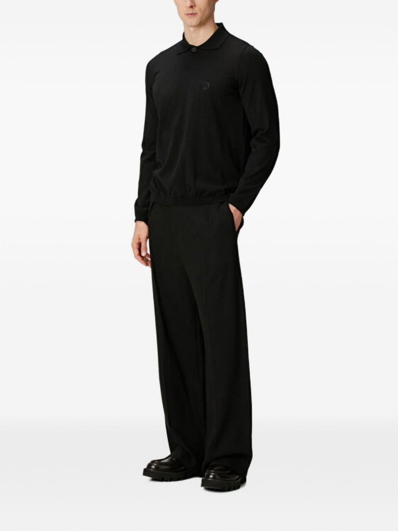 GIORGIO ARMANI long-sleeved polo sweater outlook