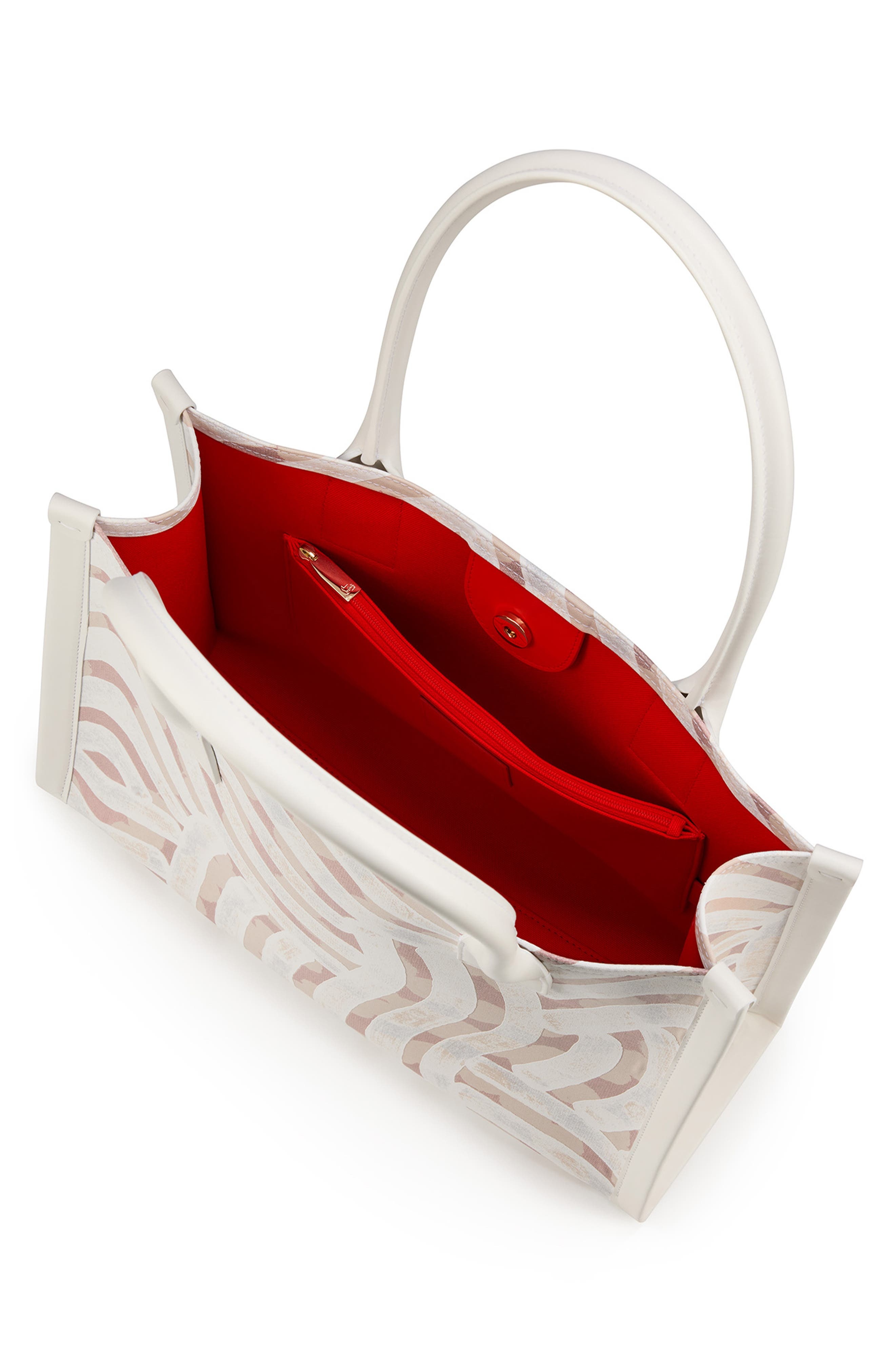Christian Louboutin Small Nastroloubi Gaagal Print Canvas Tote in Multi Leche at Nordstrom - 2