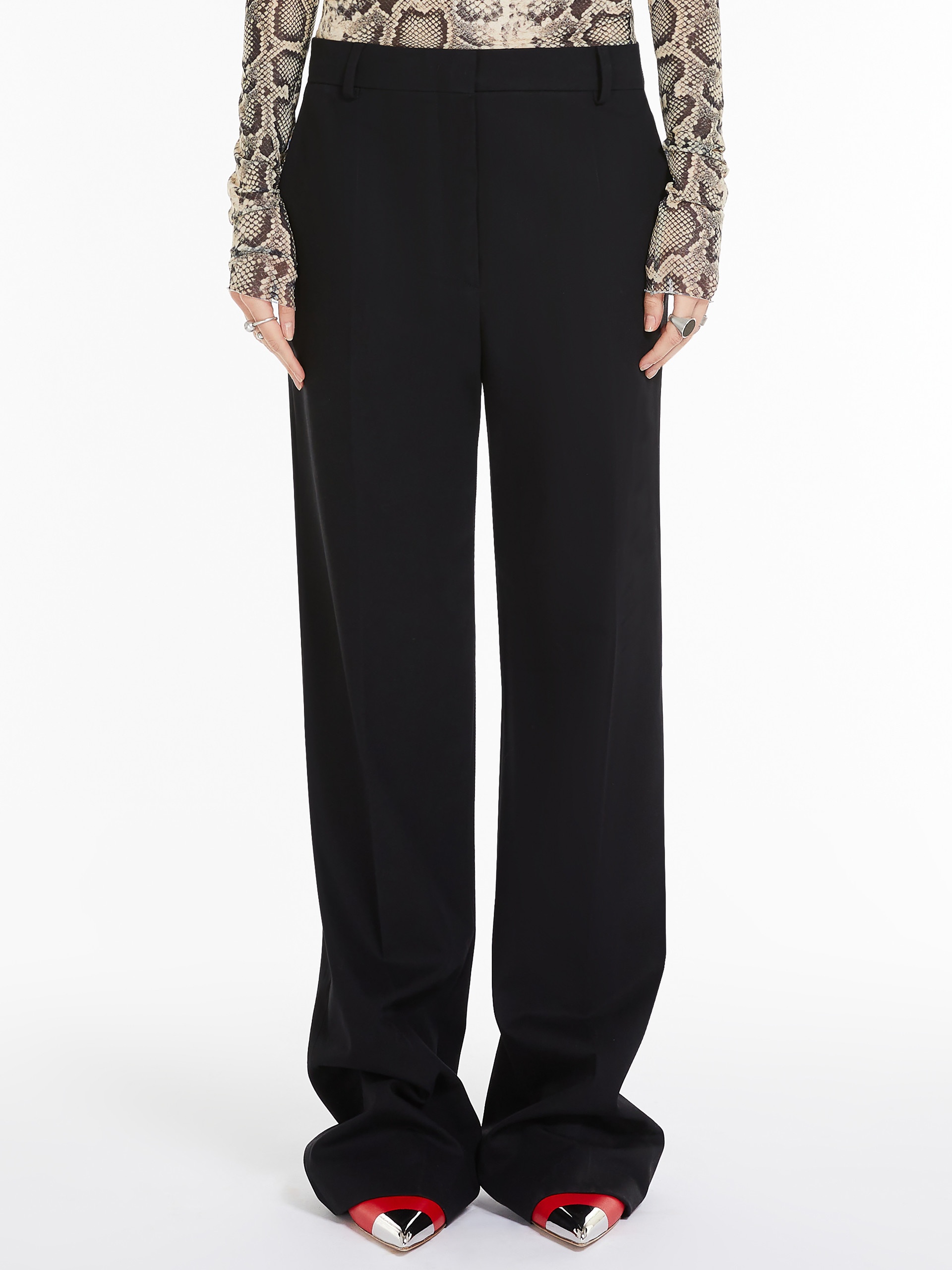 SABADEL Waterproof gabardine boyfriend trousers - 3