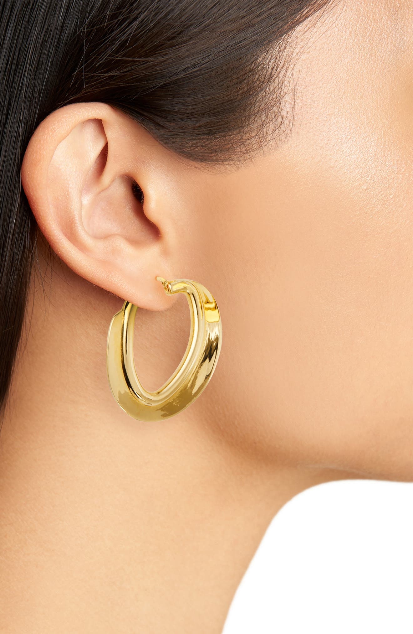 Oscar de la Renta O-Disc Hoop Earrings in Gold at Nordstrom - 3