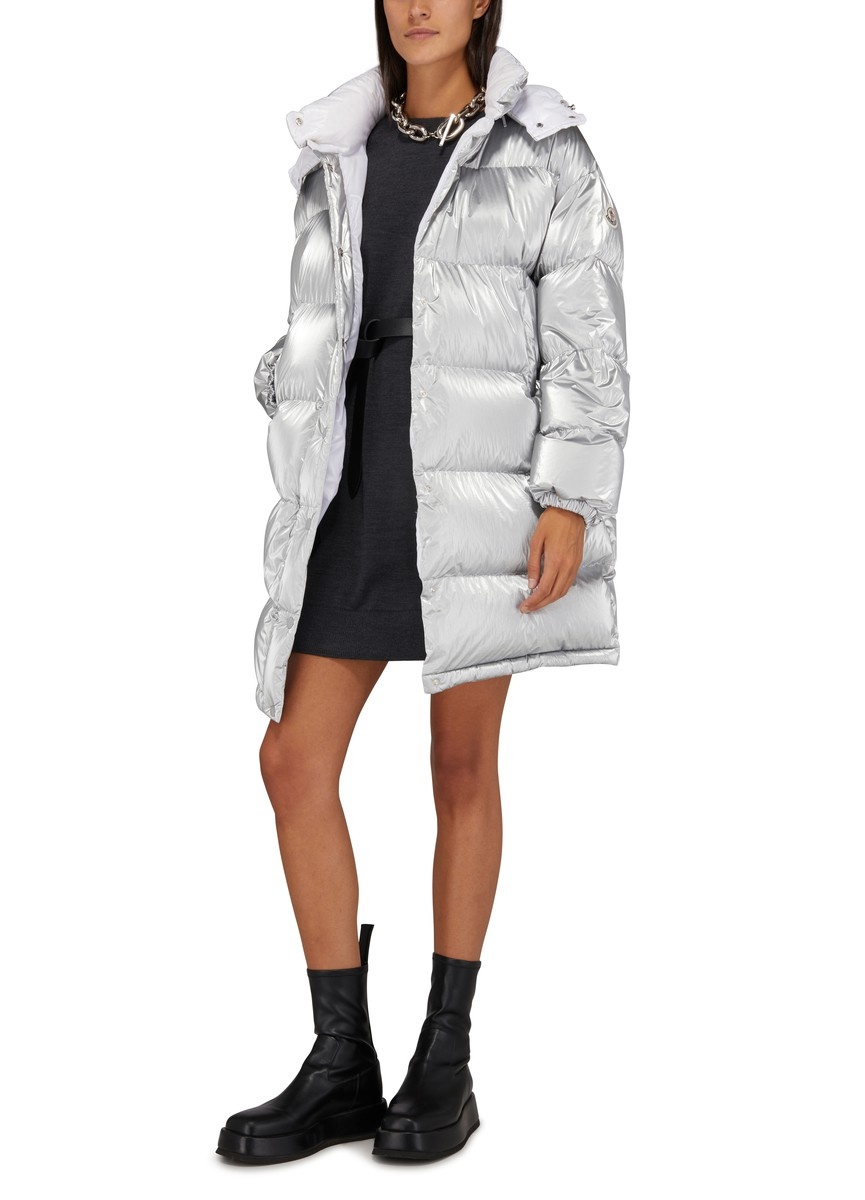 Moncler Gaou Long Down Jacket | REVERSIBLE