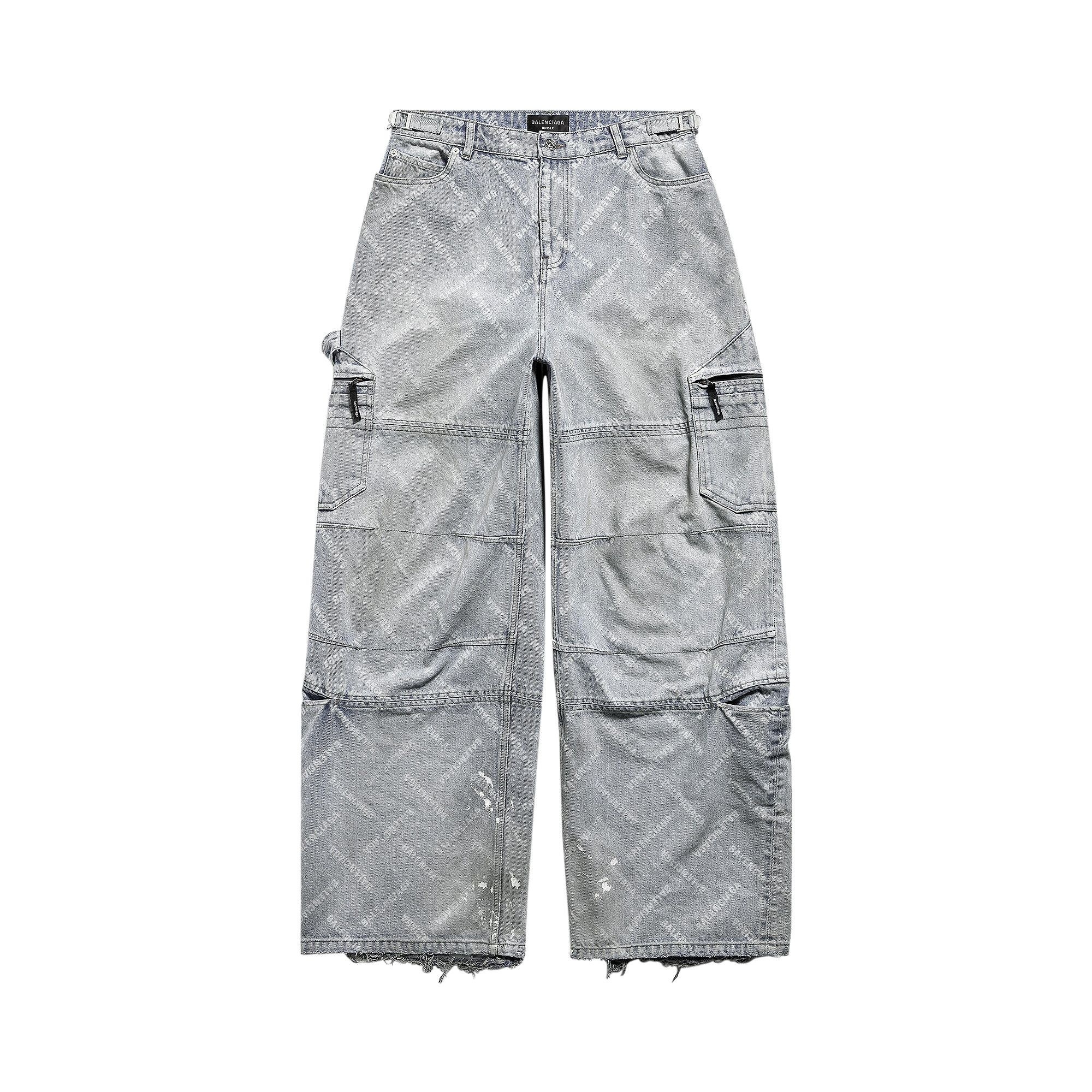 Balenciaga Denim Cargo Pants 'Blonde Ring' - 1