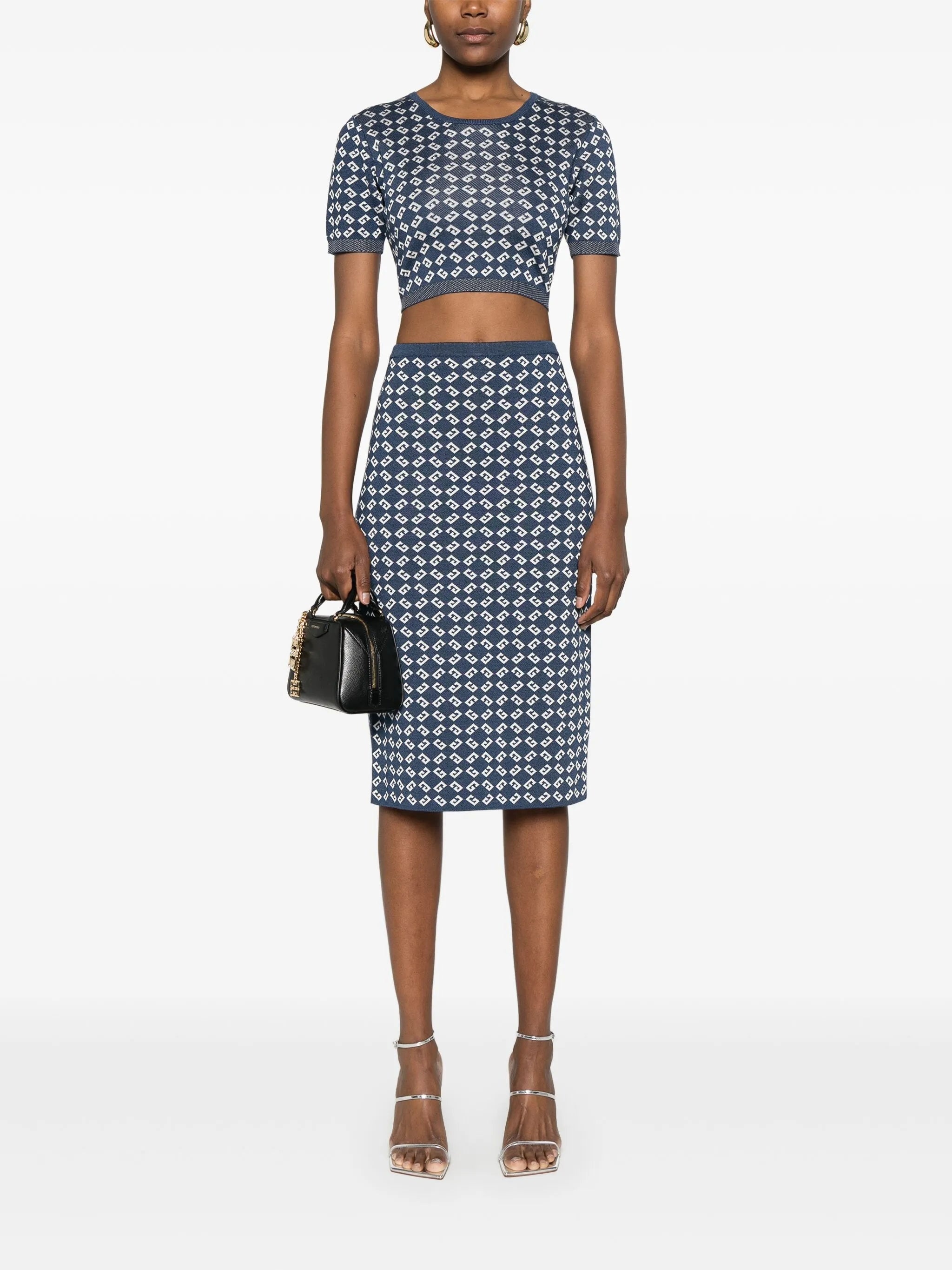 Monogram 72-jacquard Midi Skirt - 5