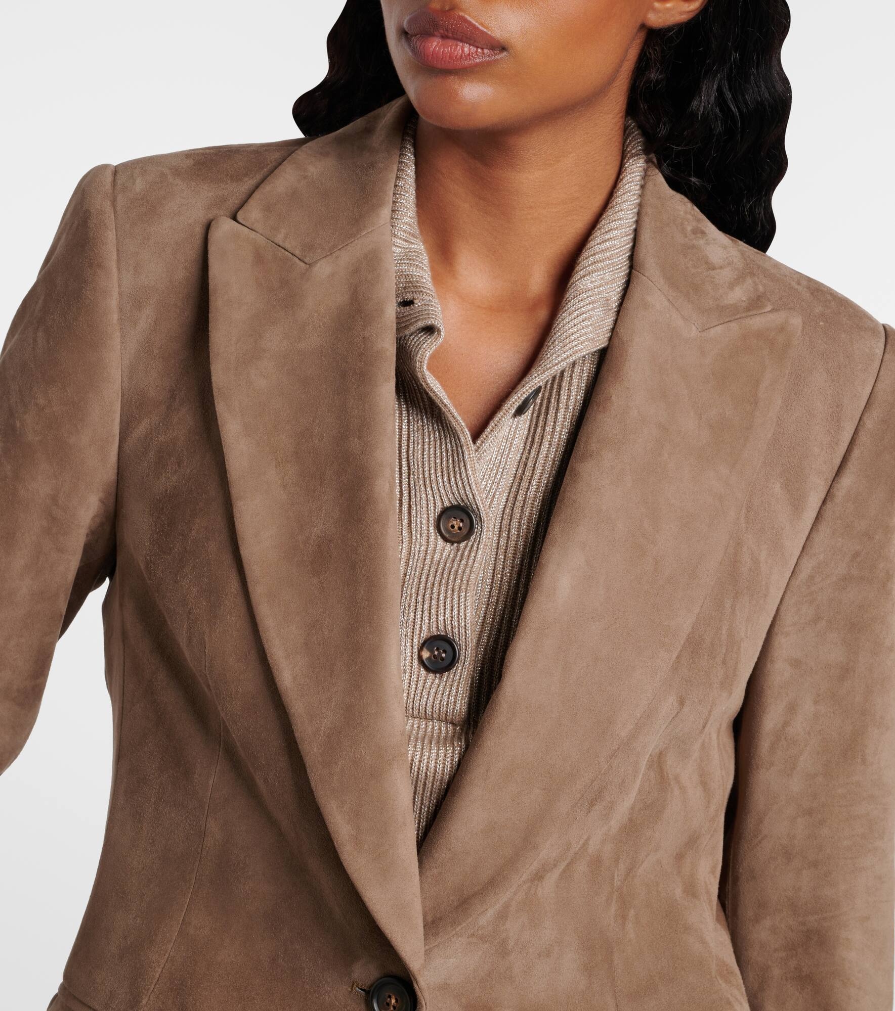 Suede blazer - 4