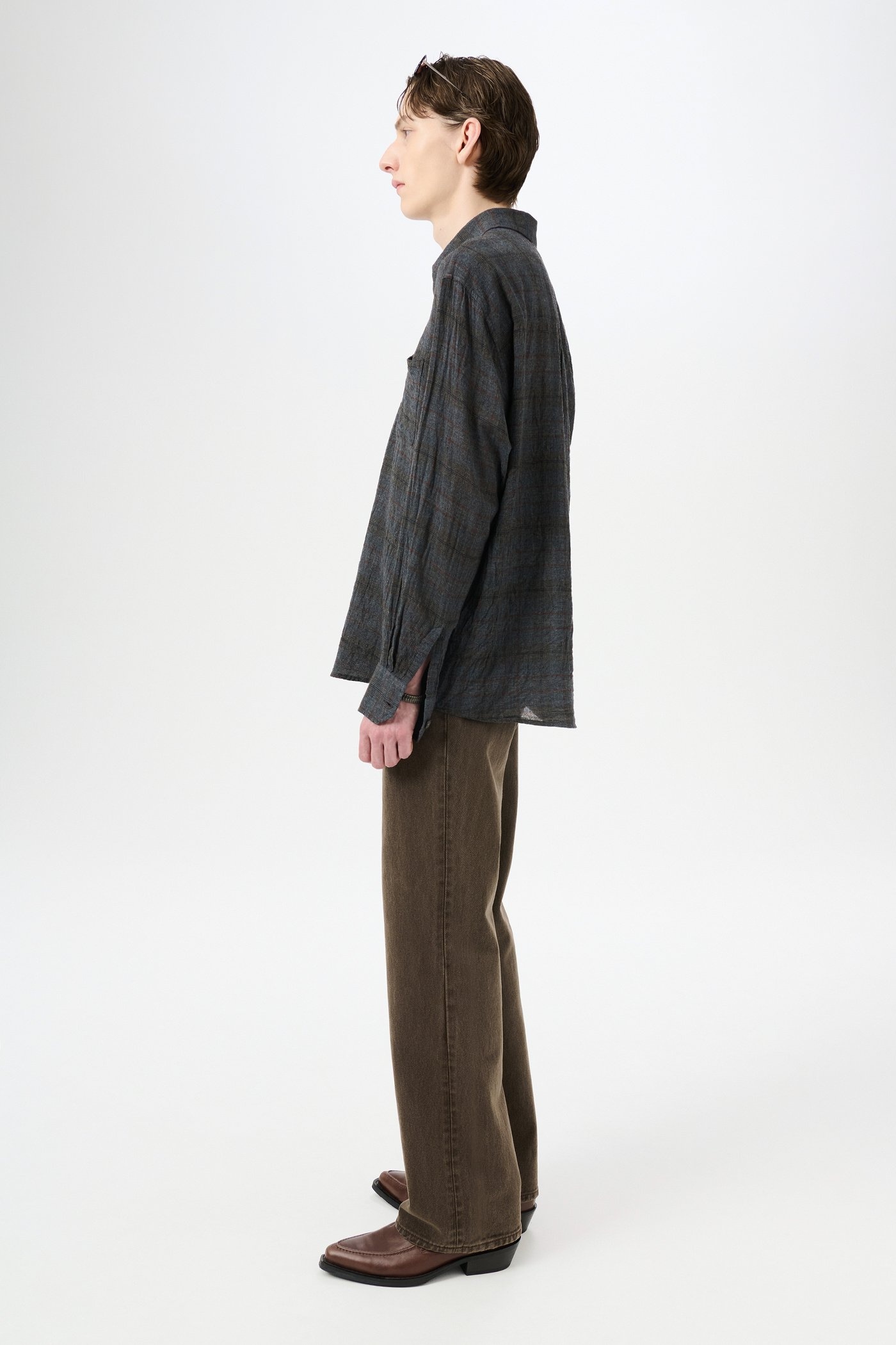 Above Shirt Bazaar Check Breeze Weave - 5