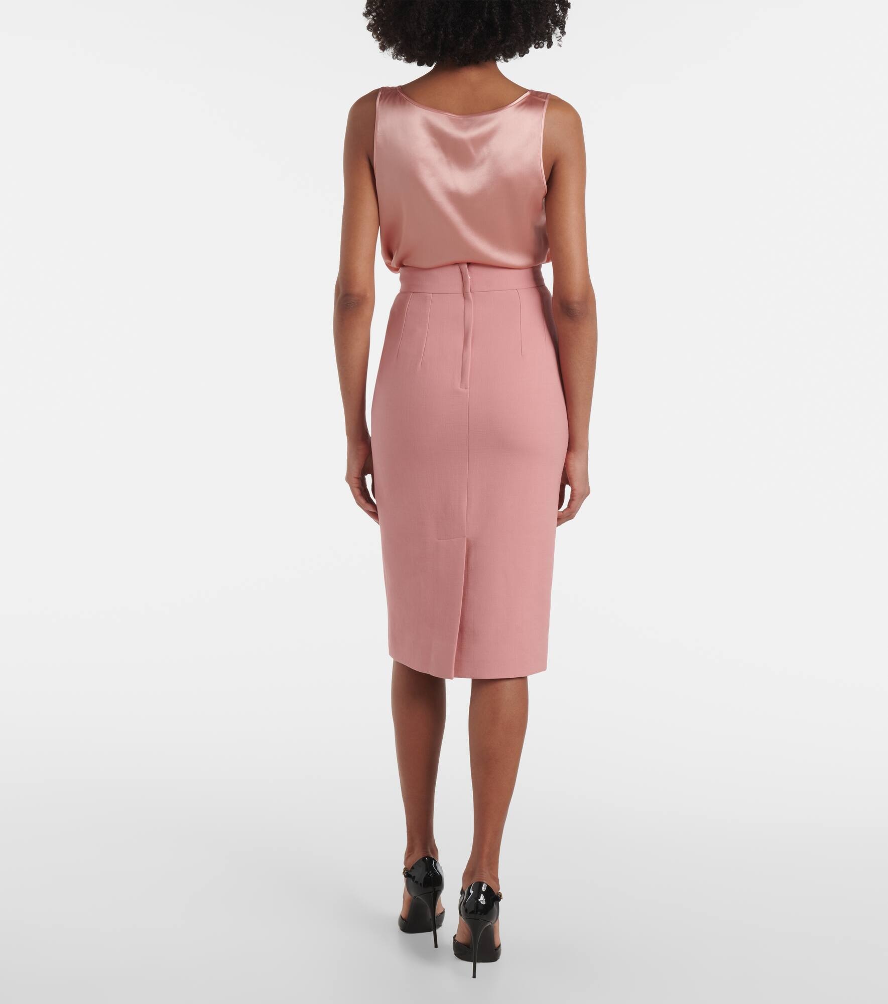 DG virgin wool pencil skirt - 3
