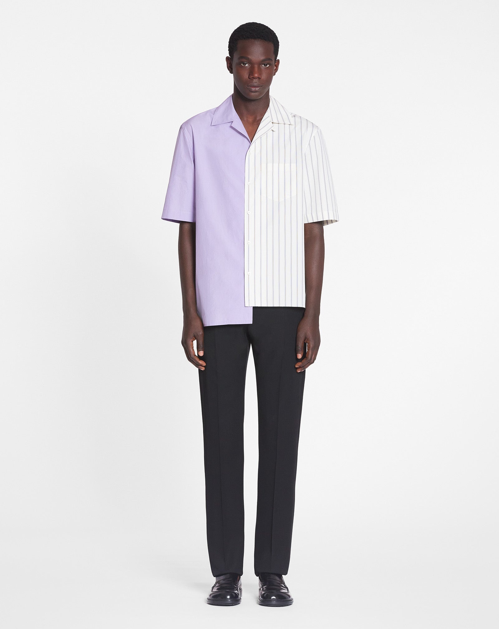 ASYMMETRICAL STRIPED SHIRT - 2