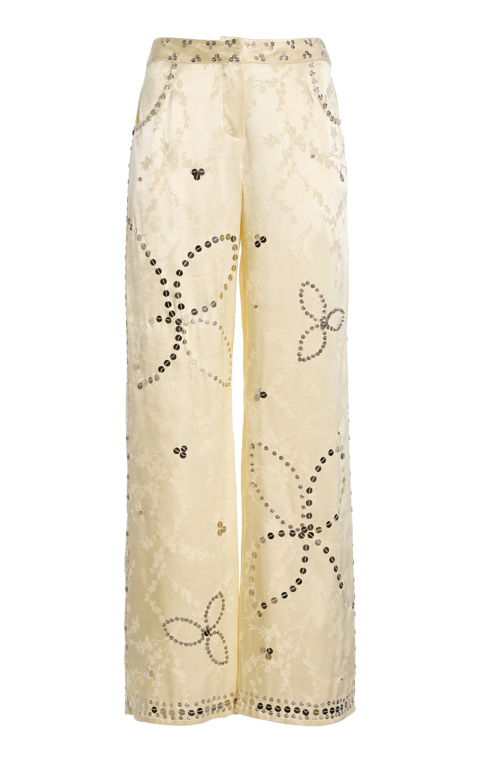 Brity Embellished Straight-Leg Pants - 1
