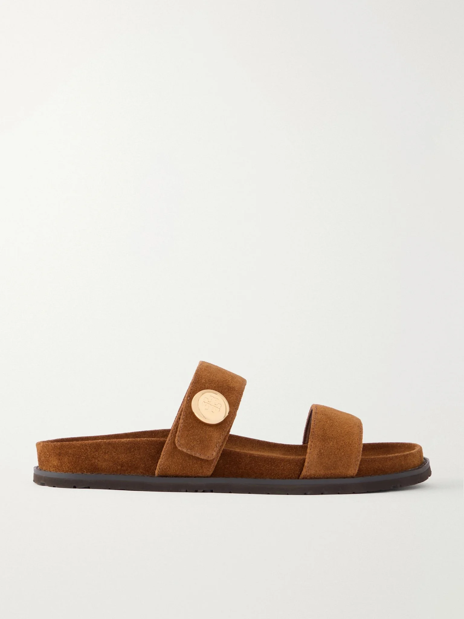 Romy Sport embellished suede slides Brown - 1