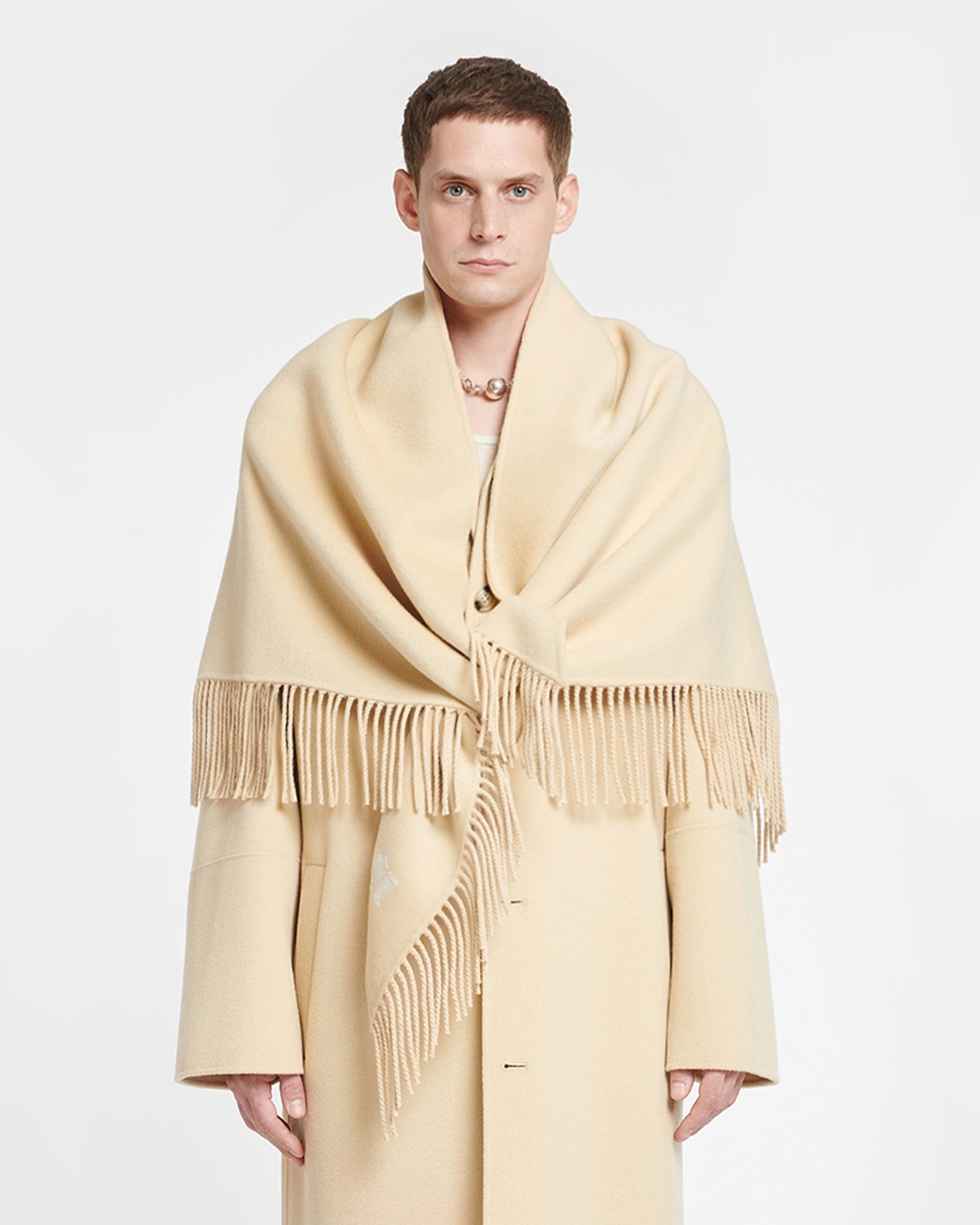 Double Wool And Silk-Blend Scarf - 5
