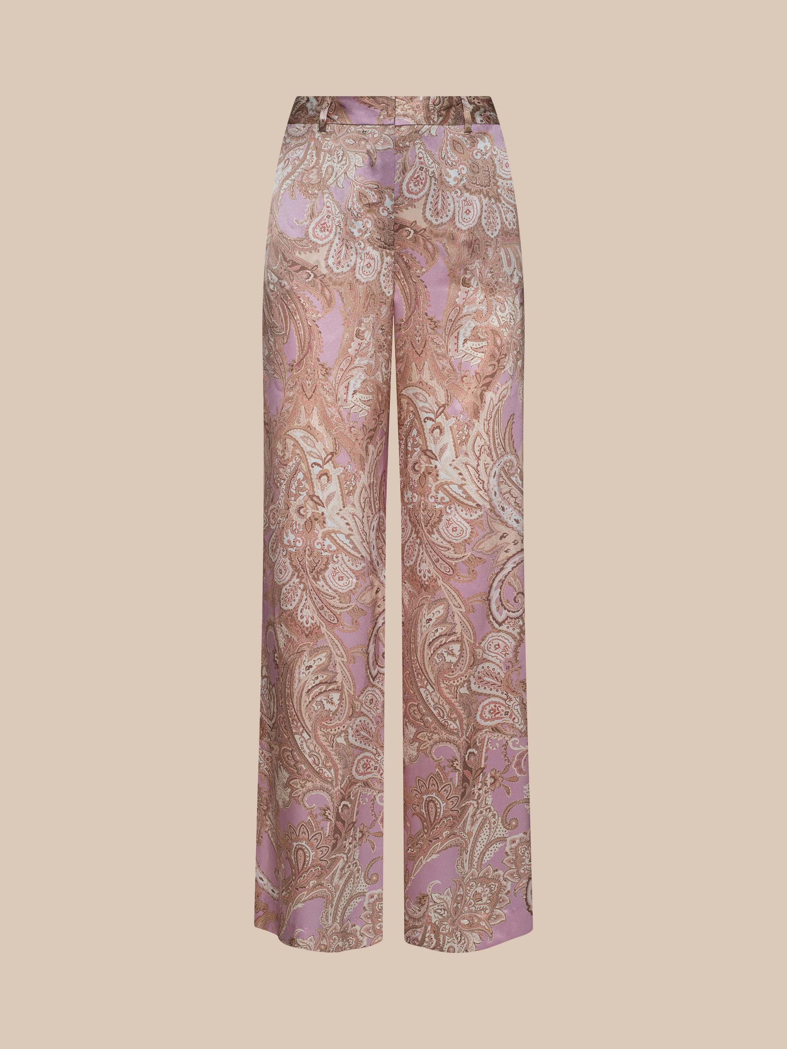 Pilar Silk Wide-Leg Pant - 1