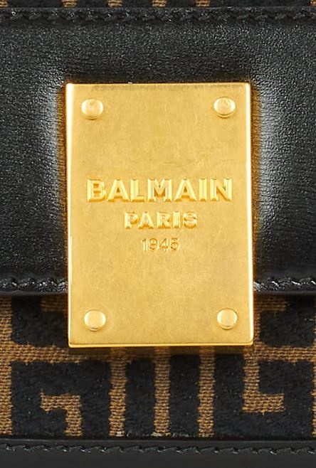 Small-sized bicolor khaki and black jacquard 1945 bag - 7