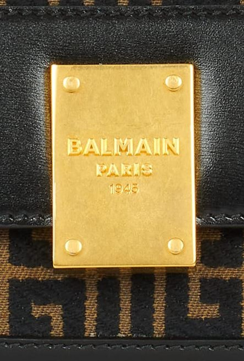 Small-sized bicolor khaki and black jacquard 1945 bag 7